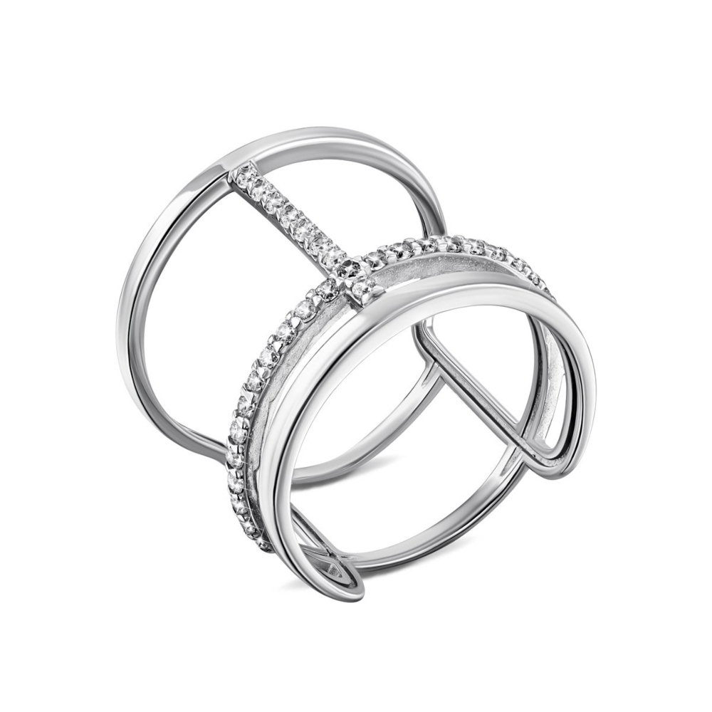 Серебряное кольцо с фианитами. Артикул UG5КВ2753ск