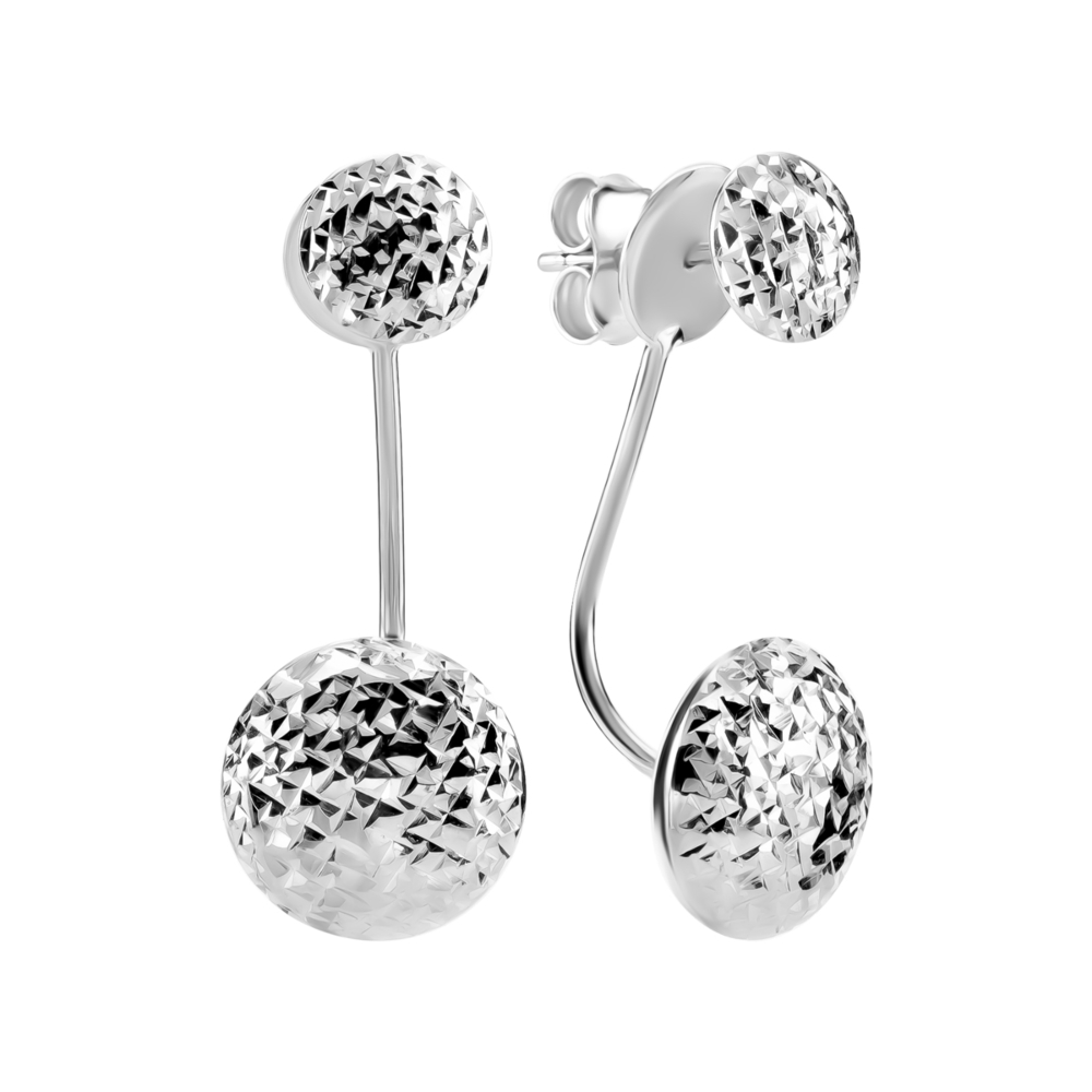 Золотые пусеты 2 в 1. Артикул UG52/50/875/1