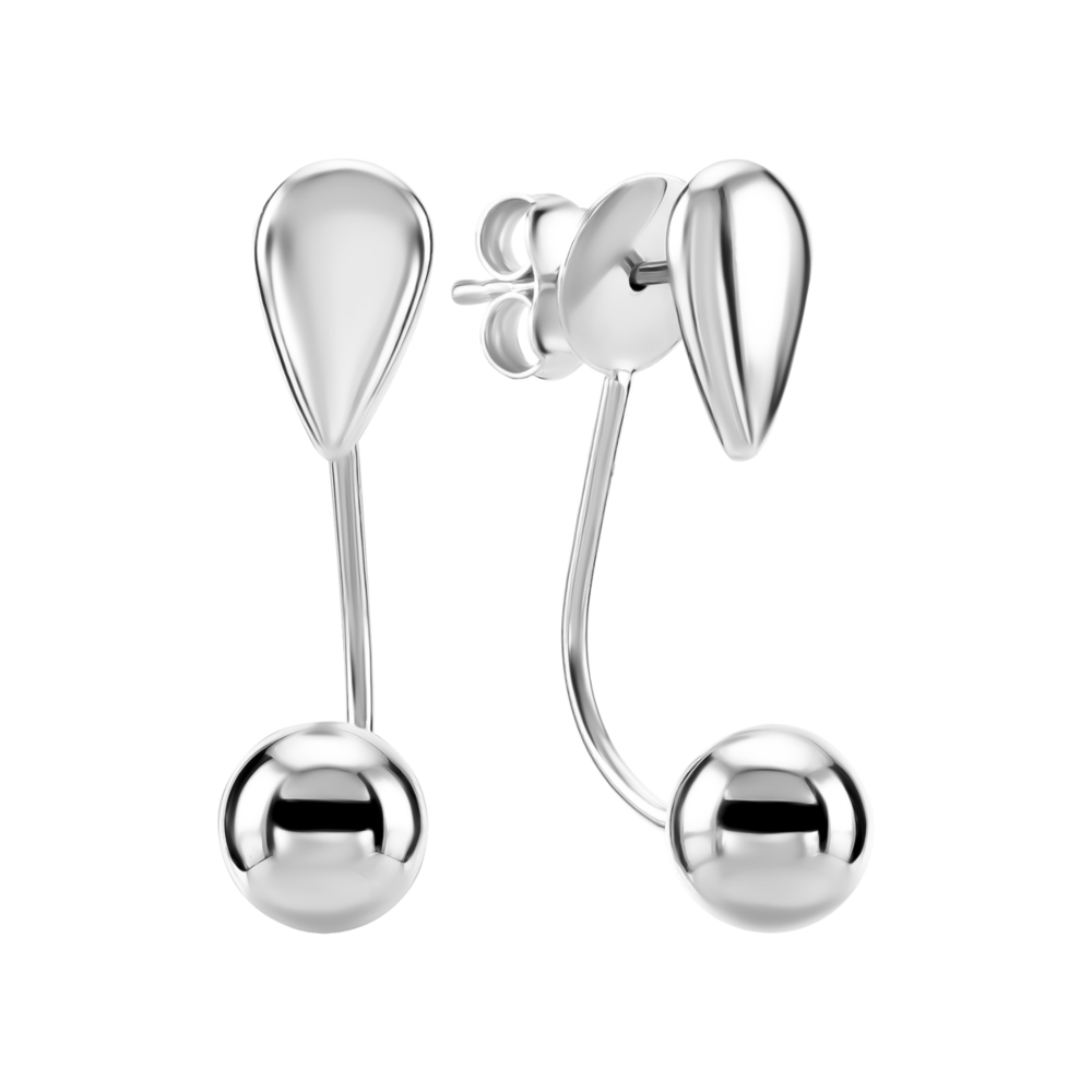 Золотые пусеты 2 в 1. Артикул UG52/50/876/1