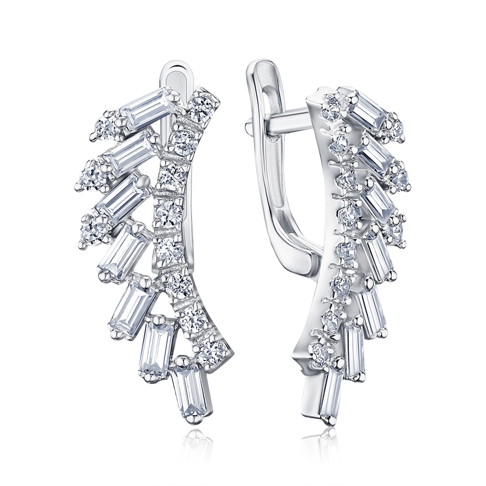 Серебряные серьги с фианитами С2Ф/086