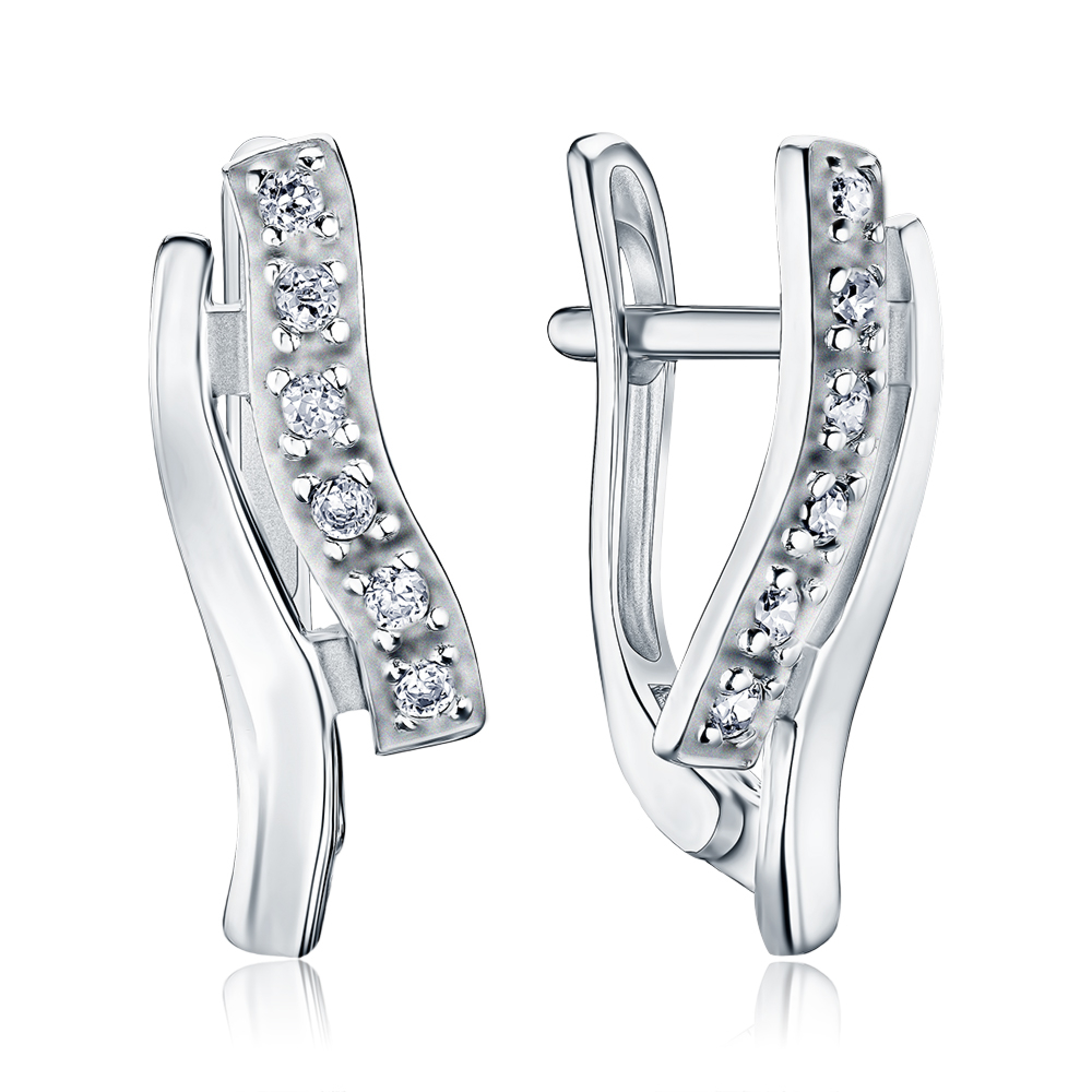 Серебряные серьги с фианитами С2Ф/087