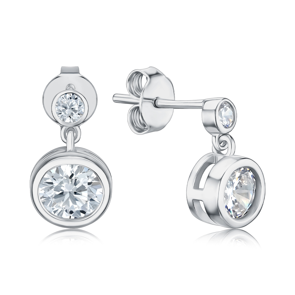 Серебряные серьги с фианитами С2Ф/1304