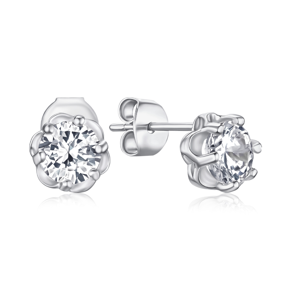 Серебряные серьги с фианитом СК2Ф/414