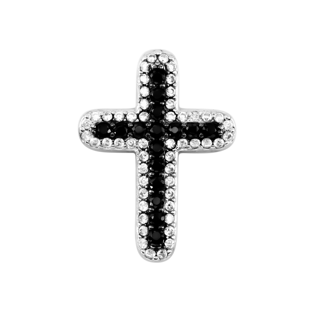 Срібна підвіска Хрестик з фіанітами. Артикул UG53013чб/1р-CZ