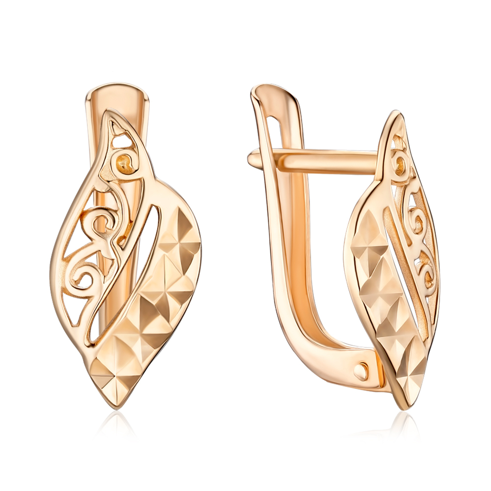 Золоті сережки з алмазною гранню (21353 к)