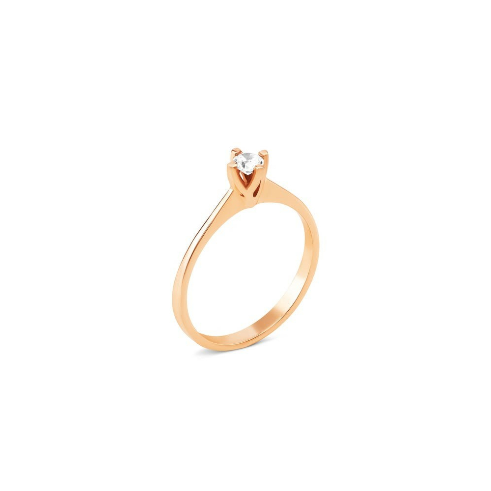 Золота каблучка з фіанітом Swarovski. Артикул UG5КД4112 Sw