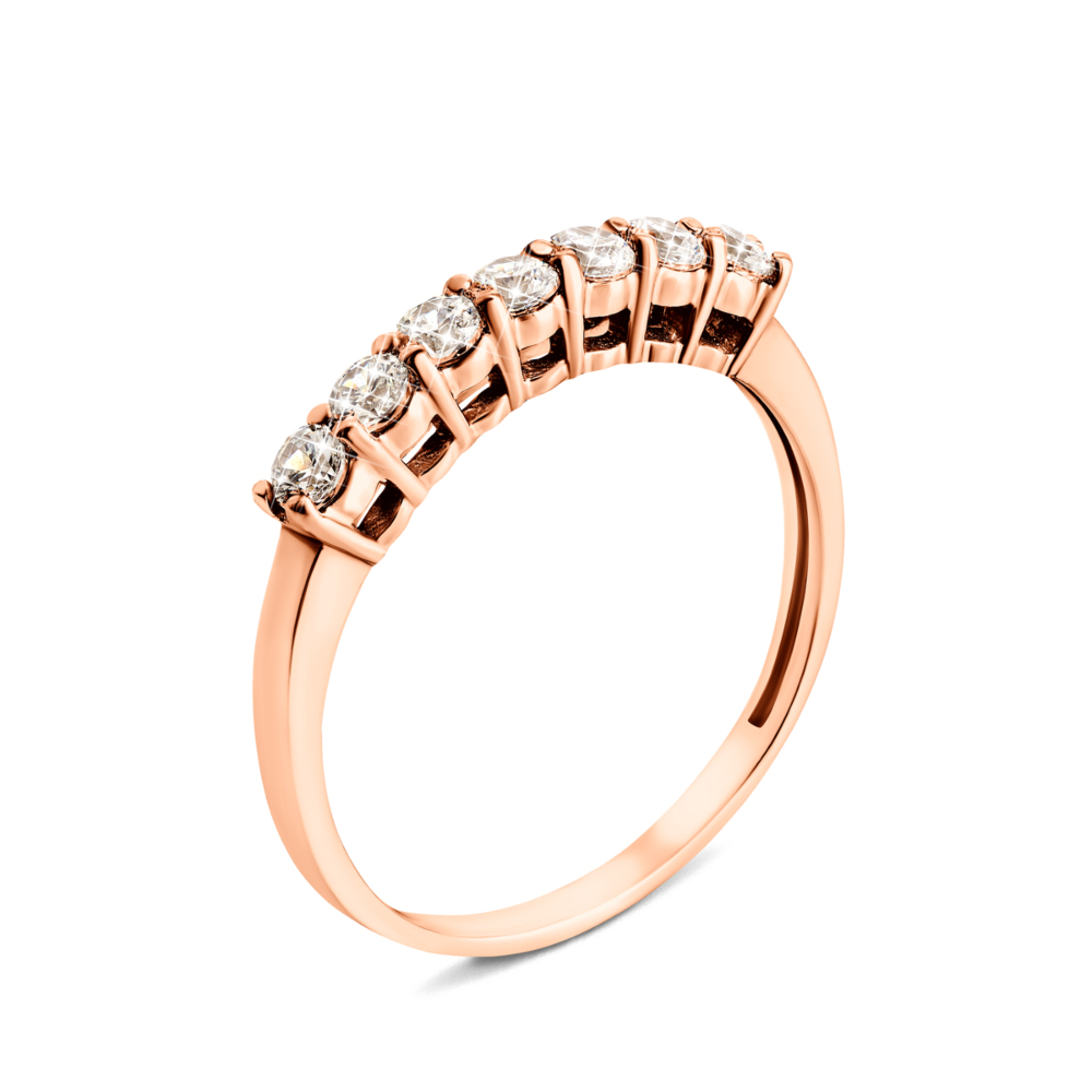 Золотое кольцо с фианитами S.  Артикул UG5КД4196 Sw