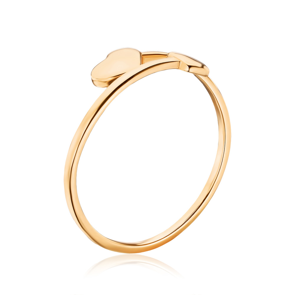 Золота каблучка Сердечка без вставки 13244/01/0