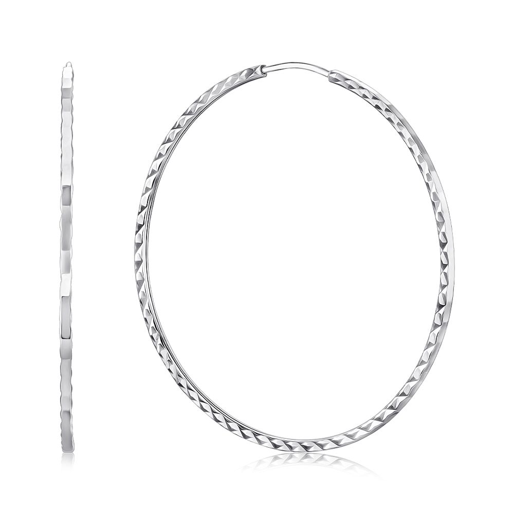 Срібні сережки-конго c20860/5