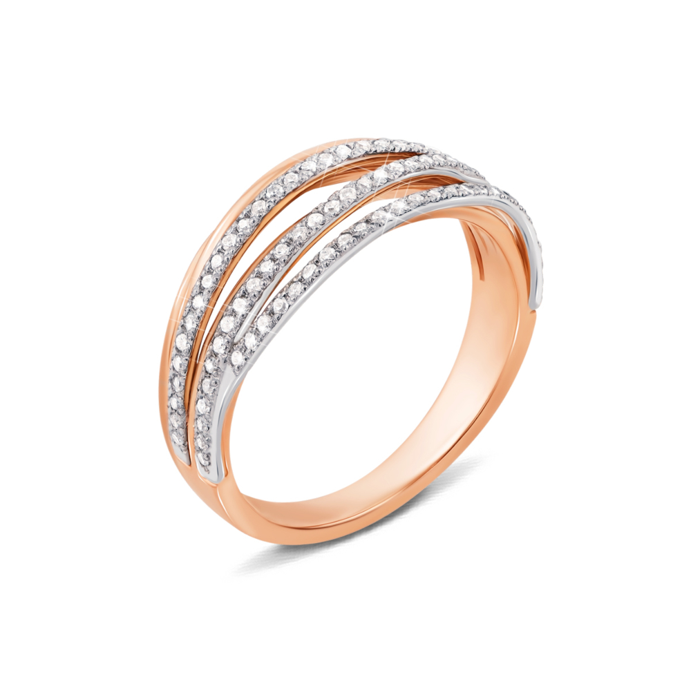 Золотое кольцо с бриллиантами. Артикул 53138/0.8S