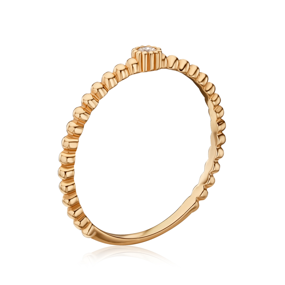 Золота каблучка з діамантом 800145/01/0/8581
