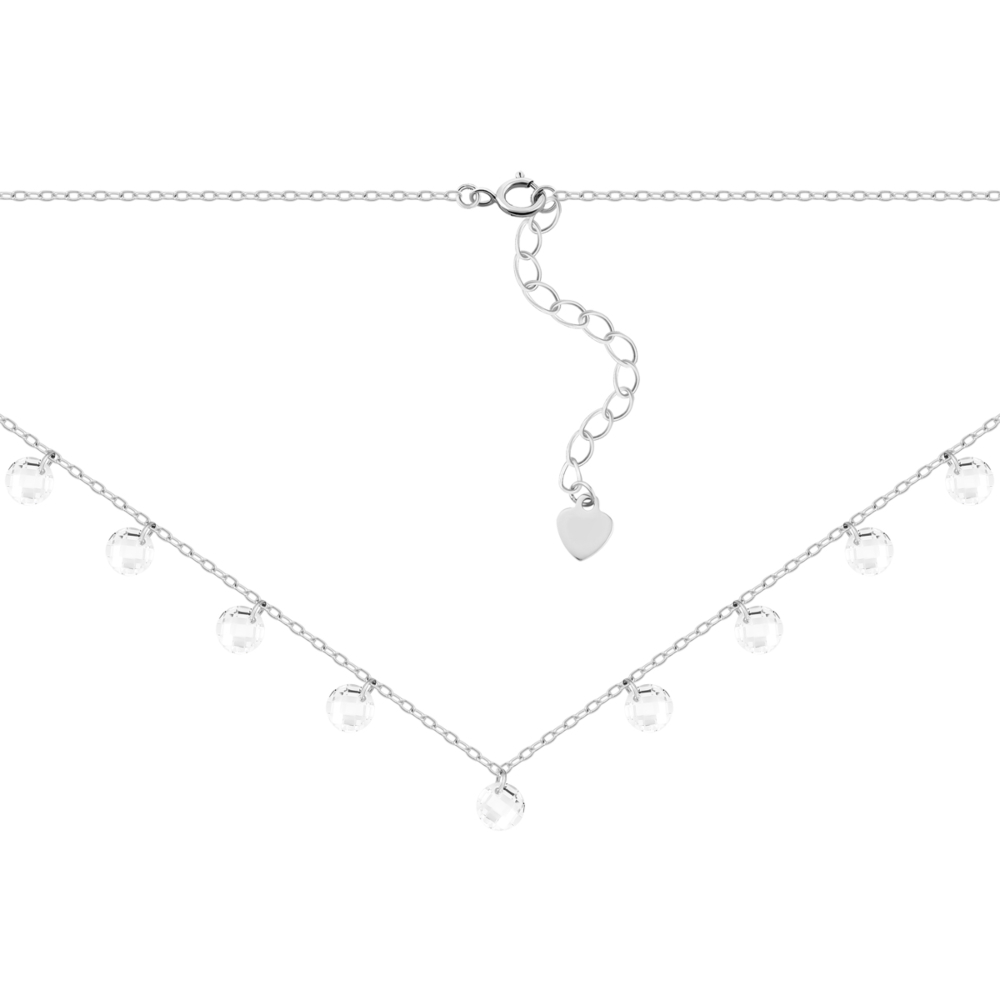 Серебряное колье с фианитами. Артикул UG5560205б