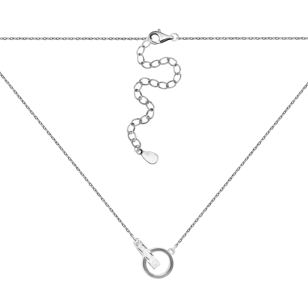 Серебряное колье с фианитами. Артикул UG5560294б