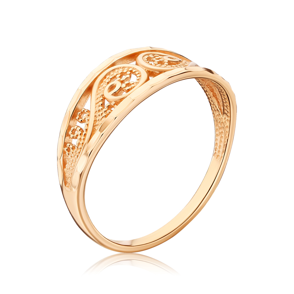 Золотое кольцо без вставки 12775