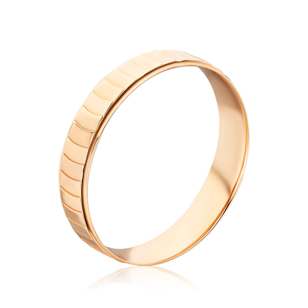 Золотое обручальное кольцо. Артикул 10206/01/0