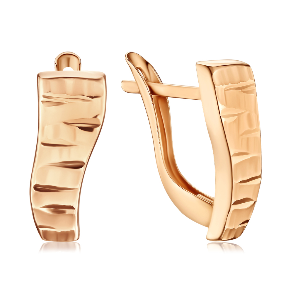 Золотые серьги без вставки 02916/п