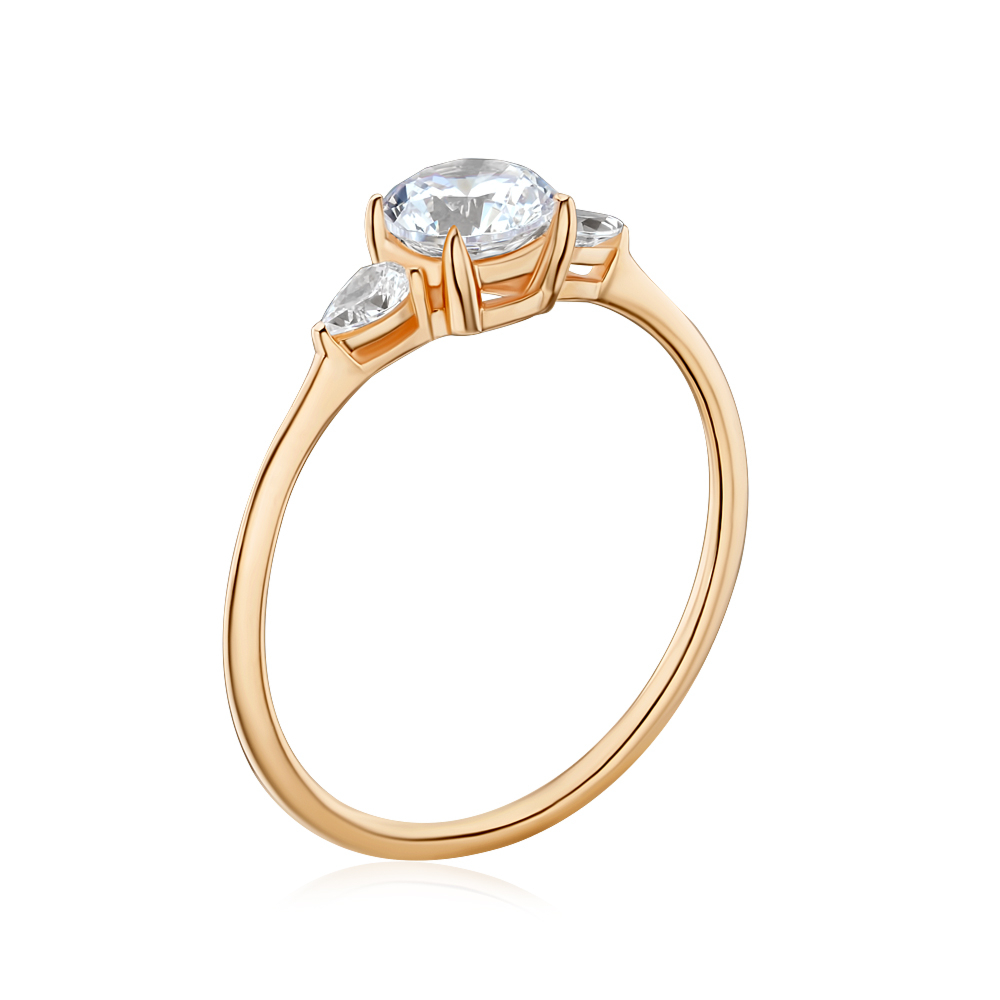 Золота каблучка з фіанітами Tesori 13446/01/0/4619