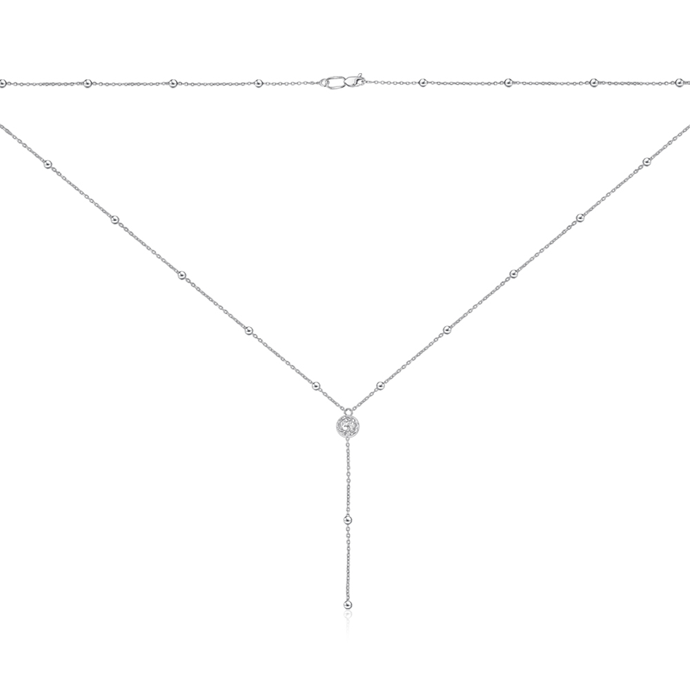 Колье из белого золота без вставки 06276/02/1