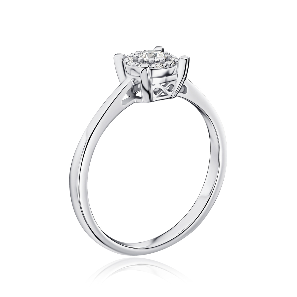 Золота каблучка з діамантами 500017/02/1/9594