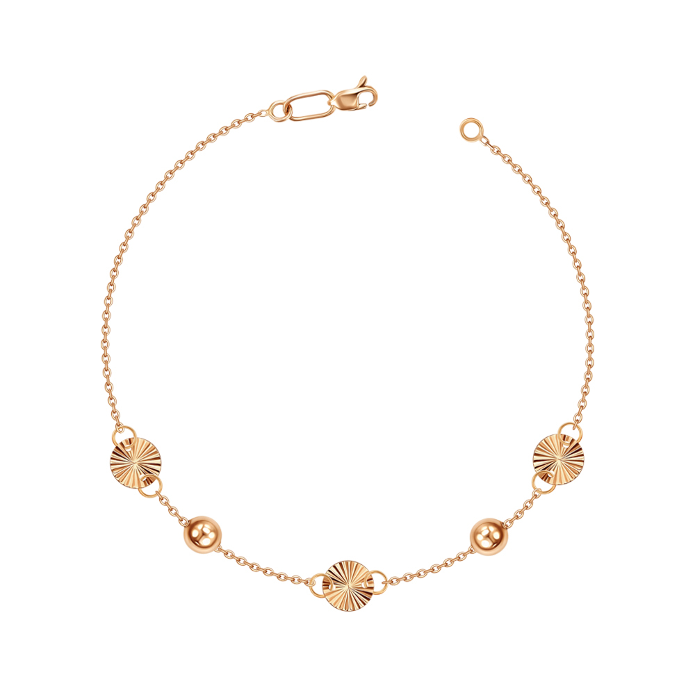 Золотий браслет без вставки 07228/01/2