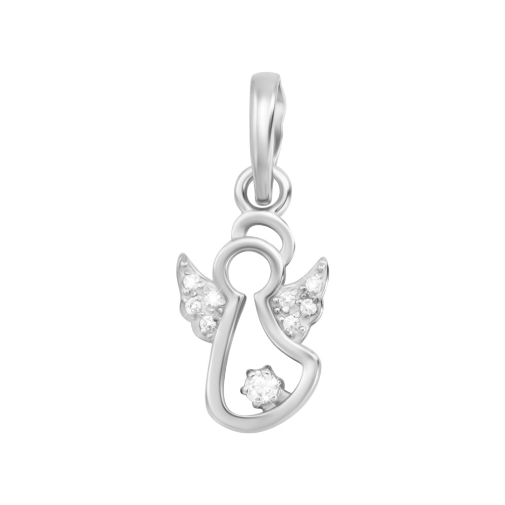 Серебряная подвеска Ангел с фианитами. Артикул UG589094б