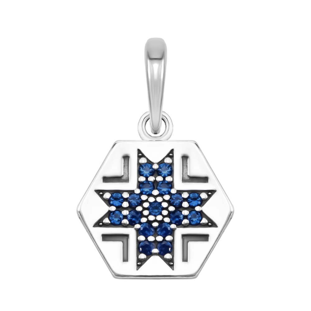 Серебряная подвеска с фианитами. Артикул UG589105с*