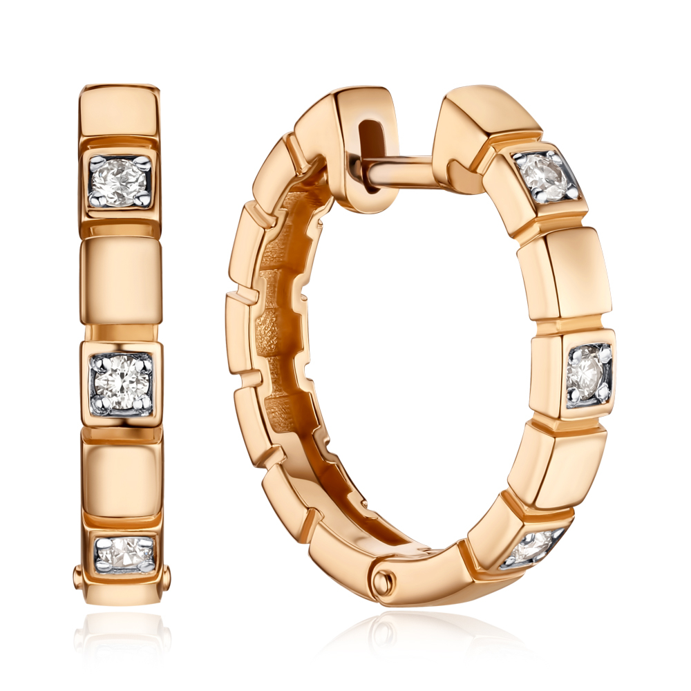 Золоті сережки з діамантами 8070109/01/1/9022