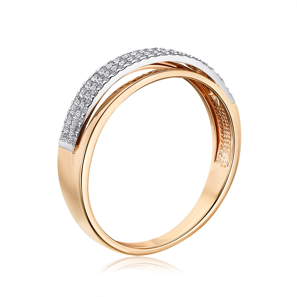 Золота каблучка з діамантами. Артикул 53139/0.8S