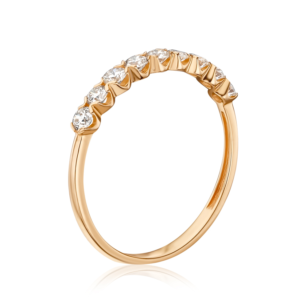 Золотое кольцо с бриллиантами 53669/01/0/8563