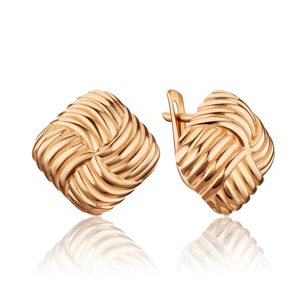 Золоті сережки без вставки 23979/01/0