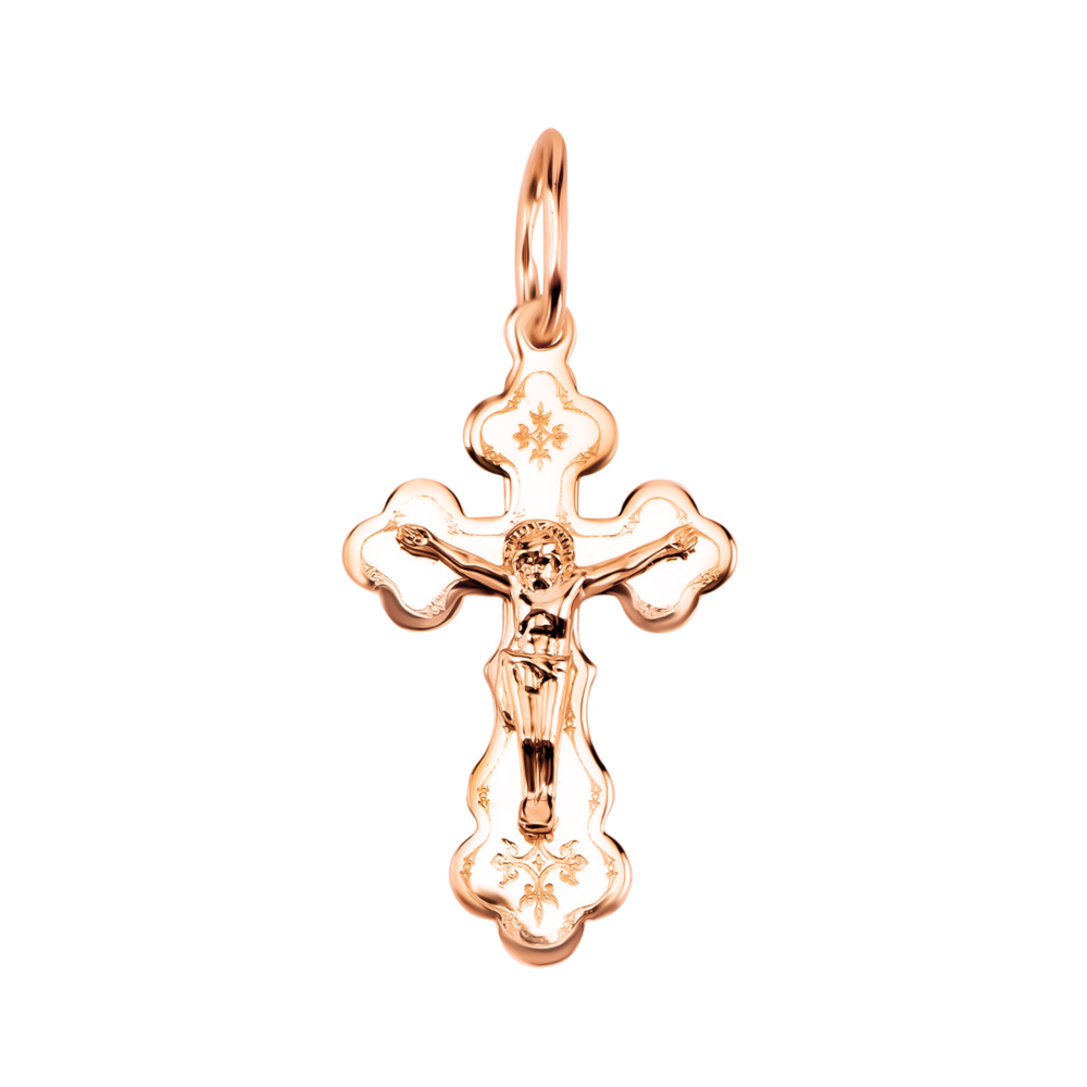 Золотой крестик. Распятие Христа. Артикул UG5Кр0103 New