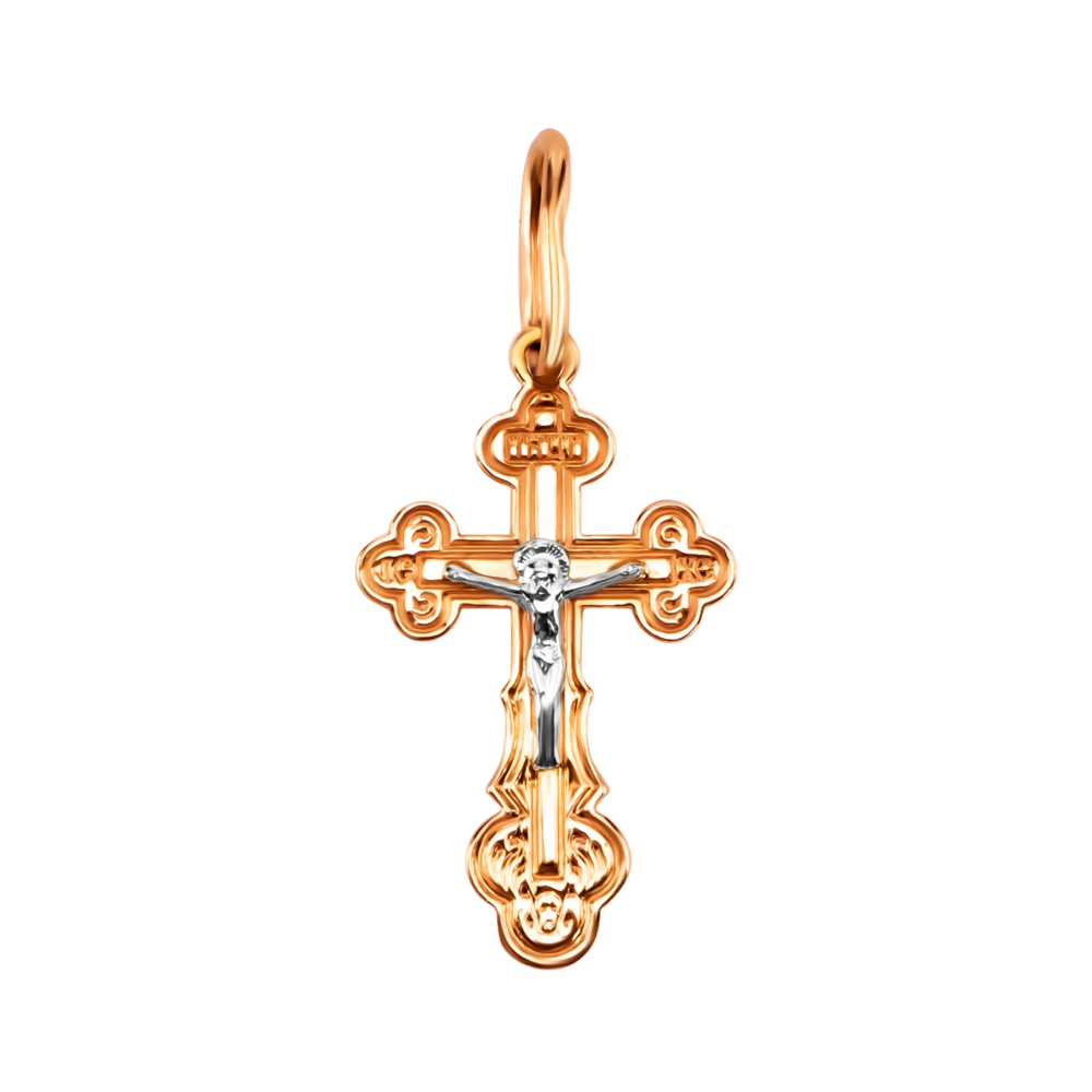 Золотой крестик. Распятие Христа. Артикул UG5к100