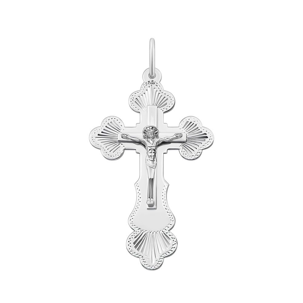 Срібний хрестик. Розп'яття Христове. Артикул UG52-8044.0.2