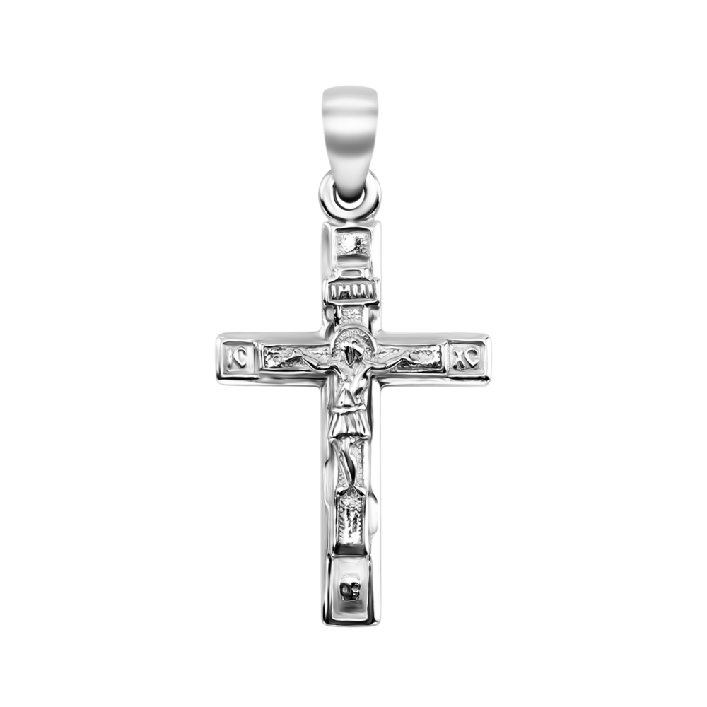 Серебряный крестик. Распятие Христа. Артикул UG5329П