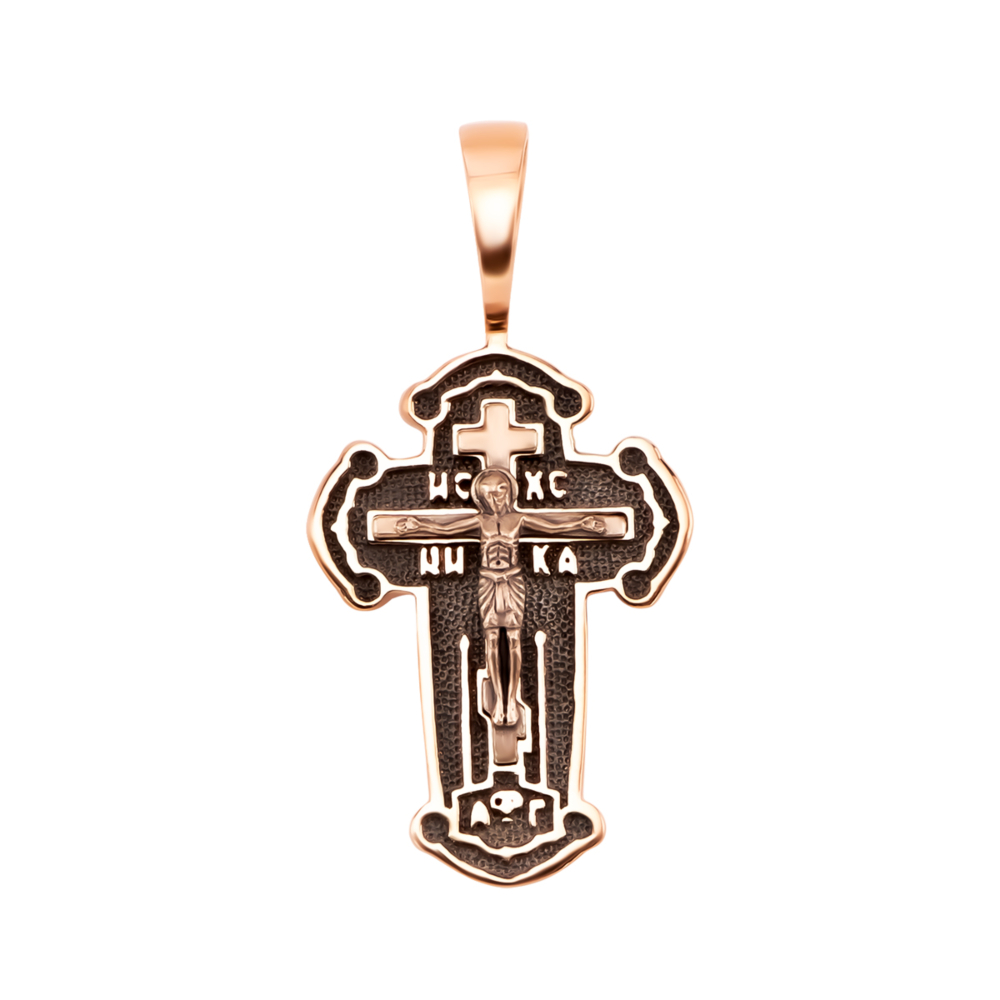 Золотой крестик. Распятие Христа. Артикул UG5ЗК74 у