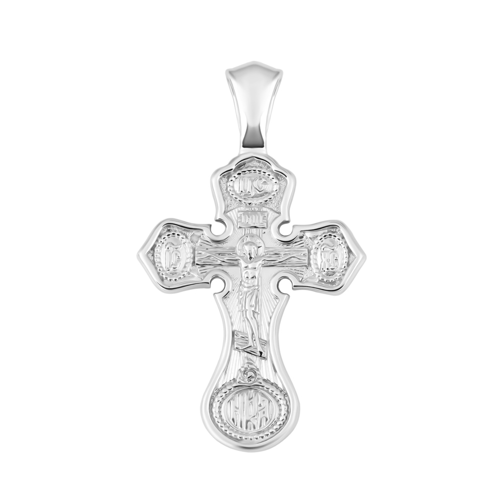 Серебряный крестик. Распятие Христа. Артикул UG5919/род