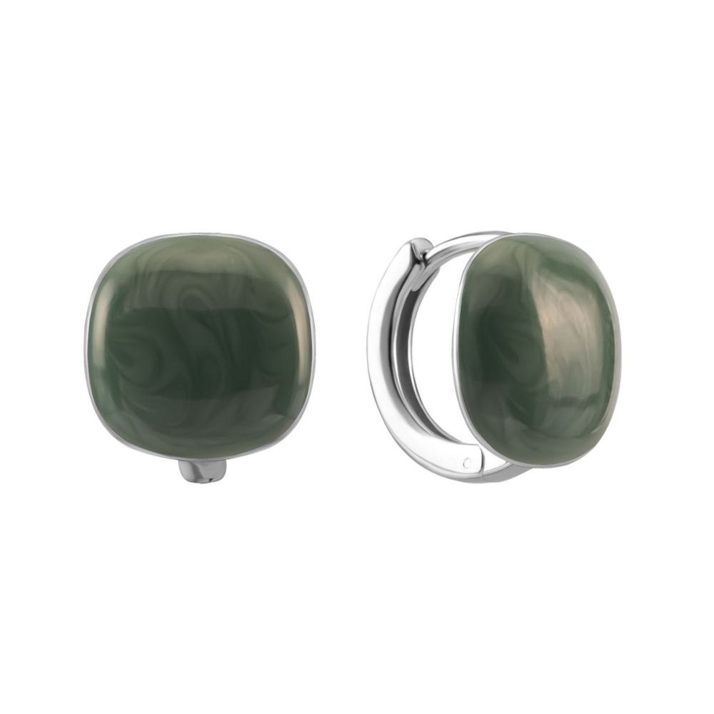 Серебряные серьги с эмалью. Артикул UG5B09429з