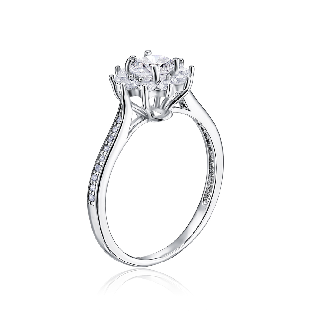 Серебряное кольцо с фианитами SZDR00221-R/12/1