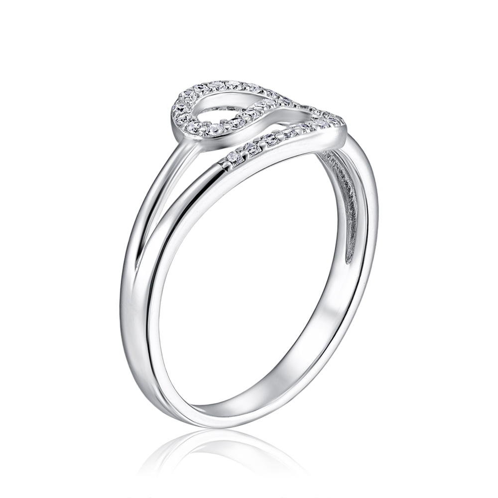 Серебряное кольцо с фианитами SZDR02034-R/12/1