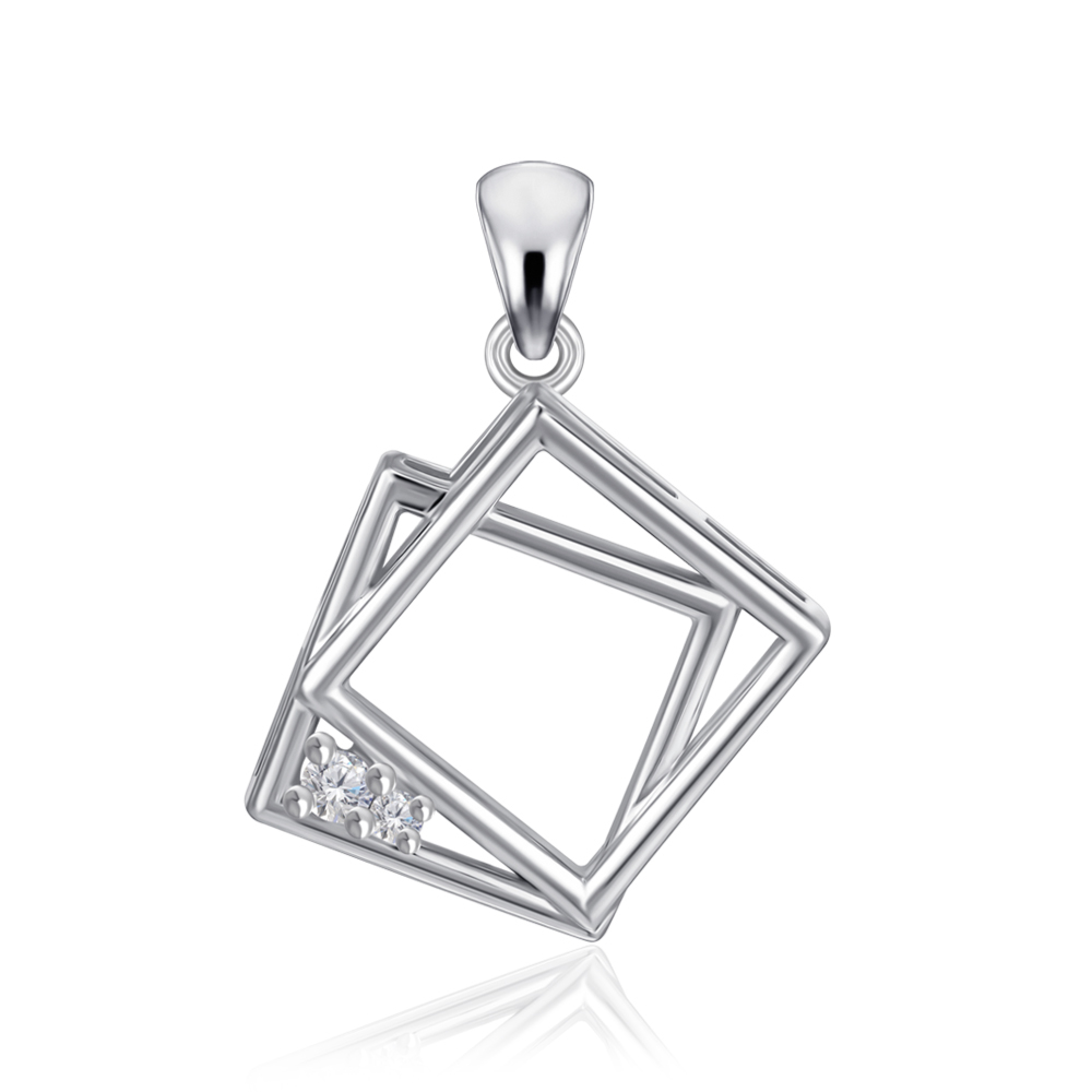 Серебряная подвеска с фианитами. Артикул SZDP00461-P/12/1