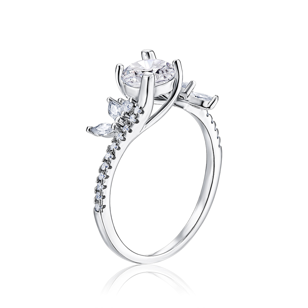 Серебряное кольцо с фианитами SZDR00160-R/12/1