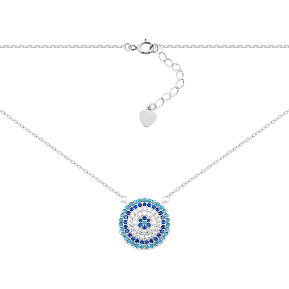 Серебряное колье с фианитами. Артикул UG5C05117