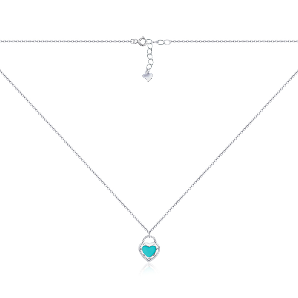 Серебряное колье с эмалью FN2769