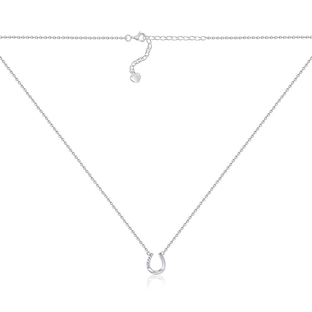 Серебряное колье с фианитами GN00470A-K/12/1