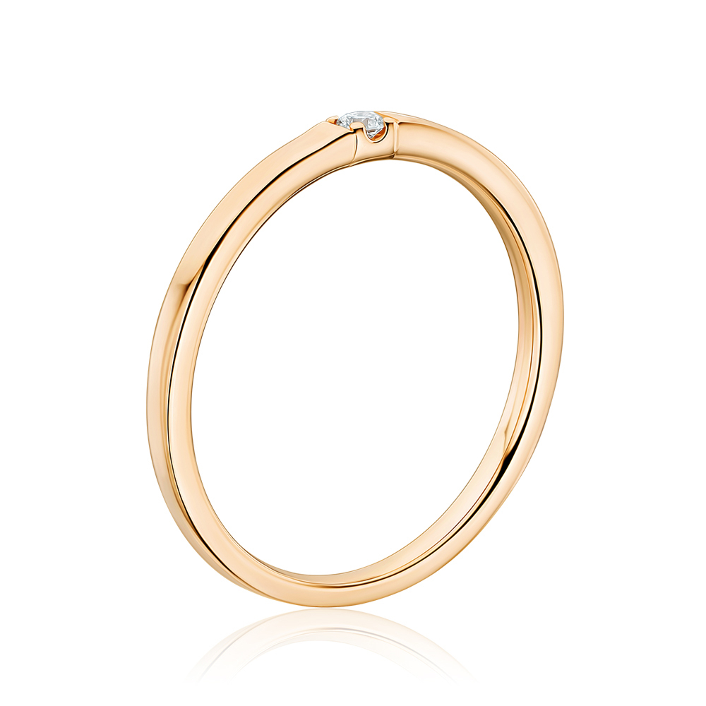 Золота каблучка з екодіамантом 1116YH-L/01/0/11914