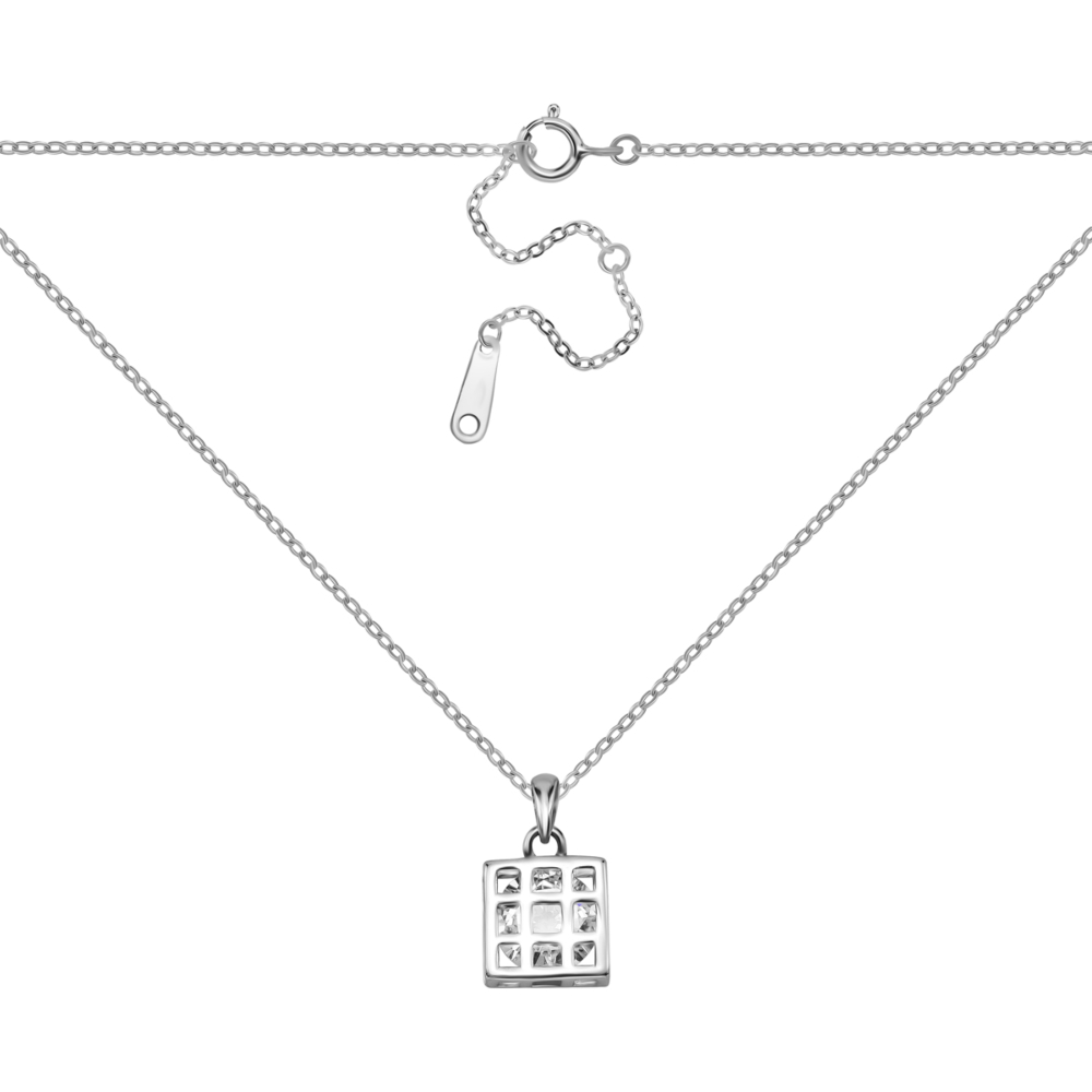 Серебряное колье с фианитом. Артикул UG5NE34391