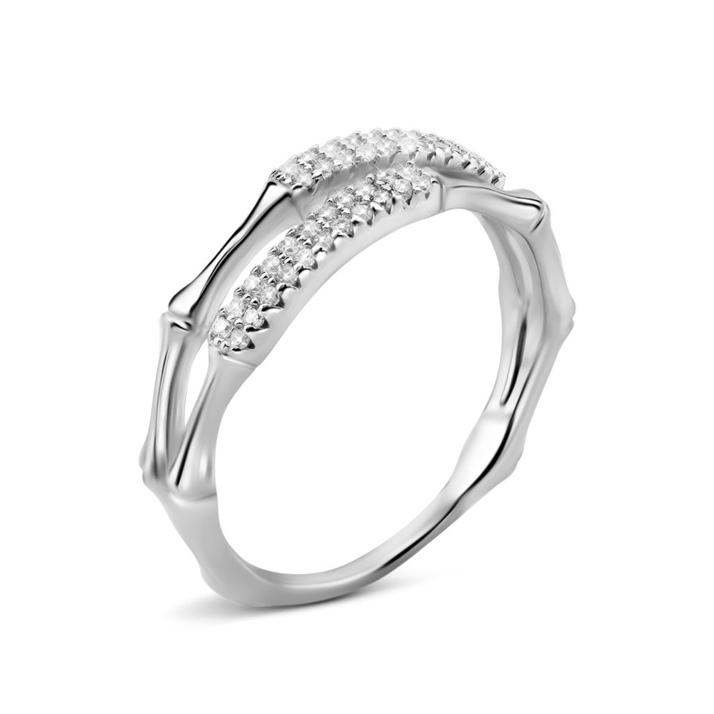 Серебряное кольцо с фианитами. Артикул UG5PA12158