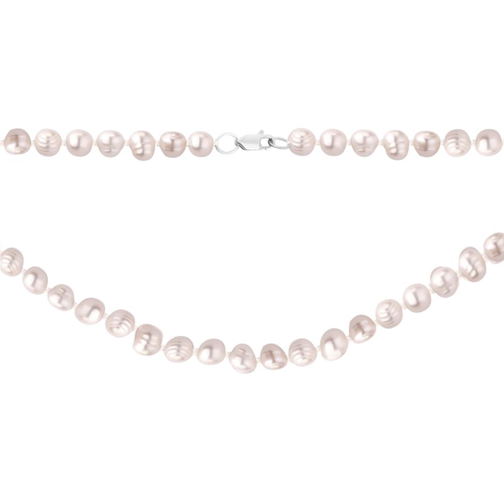Серебряное колье с жемчугом. Артикул UG5ps0607б