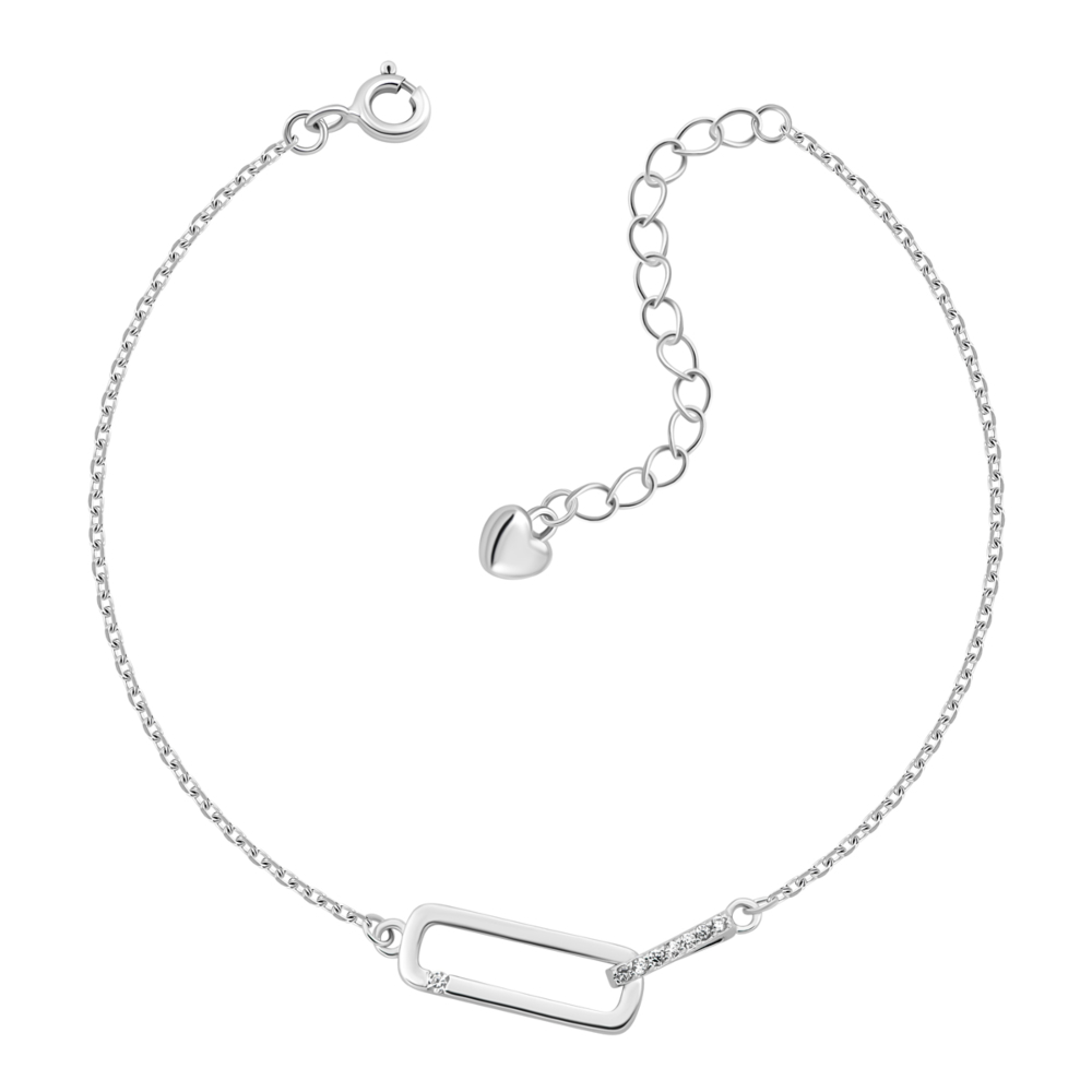 Серебряный браслет с фианитами. Артикул UG5RB00009
