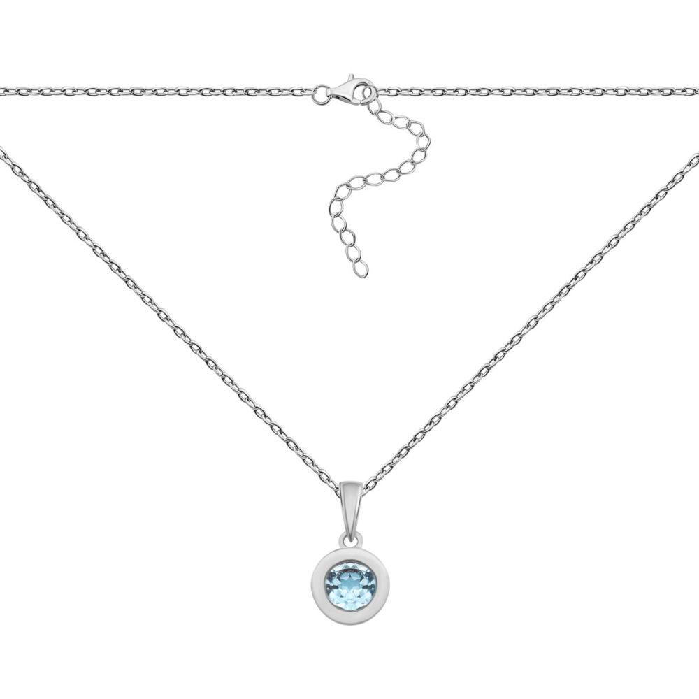 Серебряное колье с топазом. Артикул UG5SP22362 топ